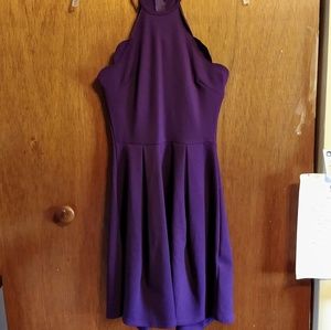 CR Scallop High Neck Dress